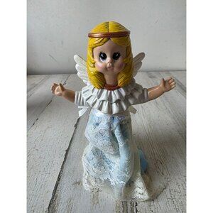 Mini ceramic angel‎ tree topper cherub Xmas decor